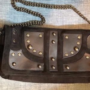 Black suede bag/clutch by Sorpressa